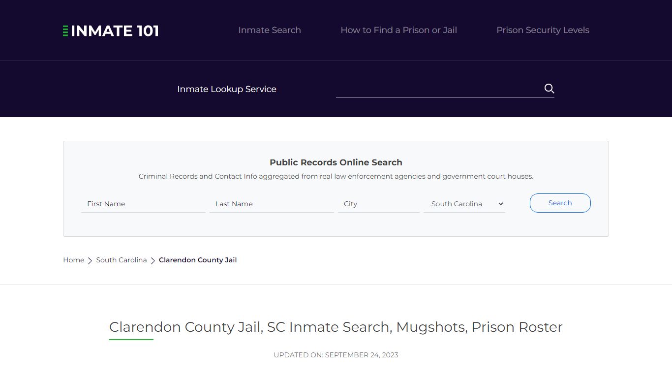 Clarendon County Jail, SC Inmate Search, Mugshots, Prison Roster